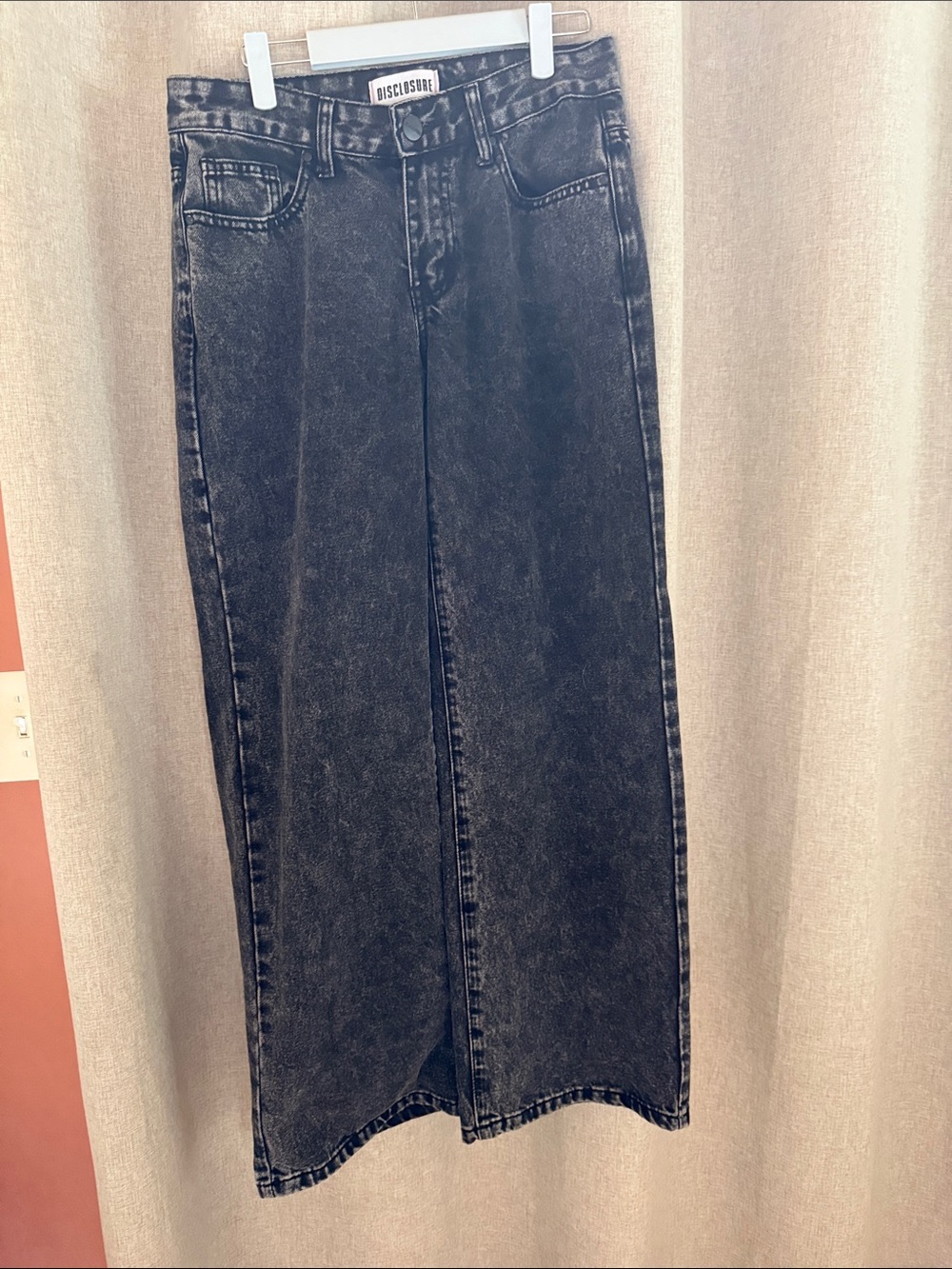 Women's High-Waist Black Acid Wash Jeans